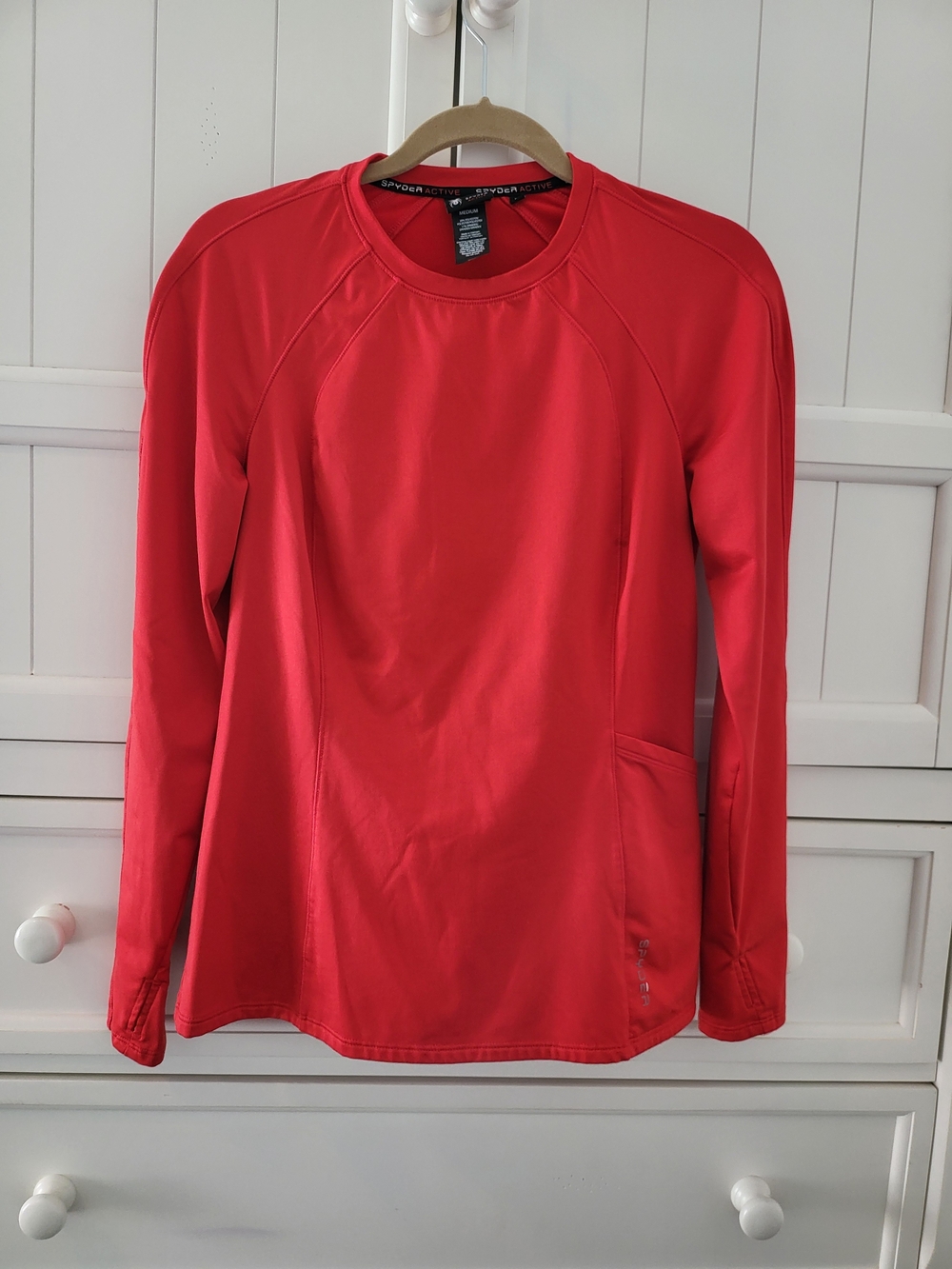 Spyder Red Long-Sleeve Performance Pullover, Women's M
